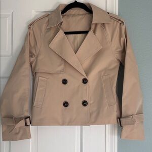 Women's Khakis Double-Breasted Cropped Jacket